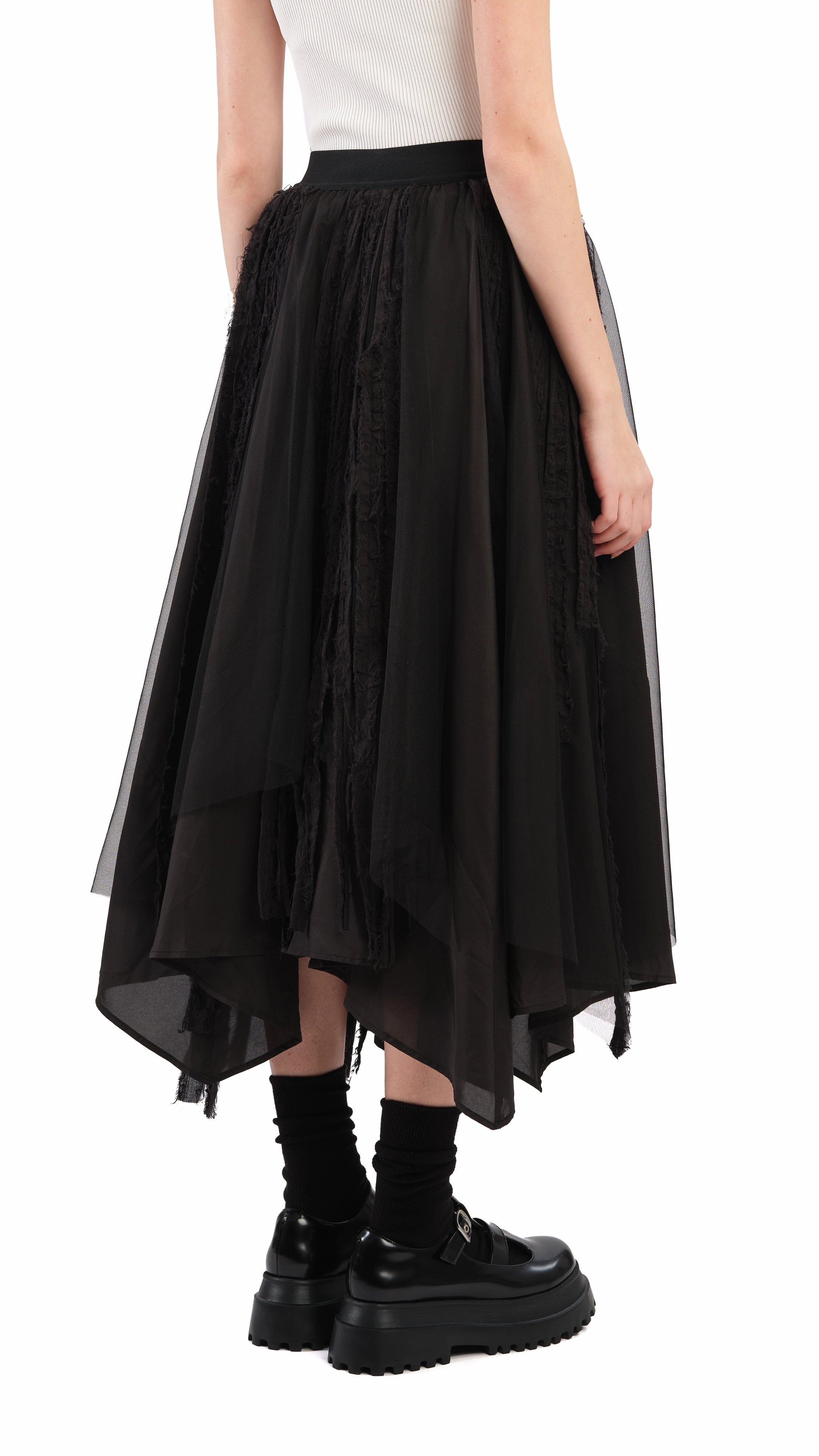 Asymmetric Layer Skirt High low hem Comfy Look
