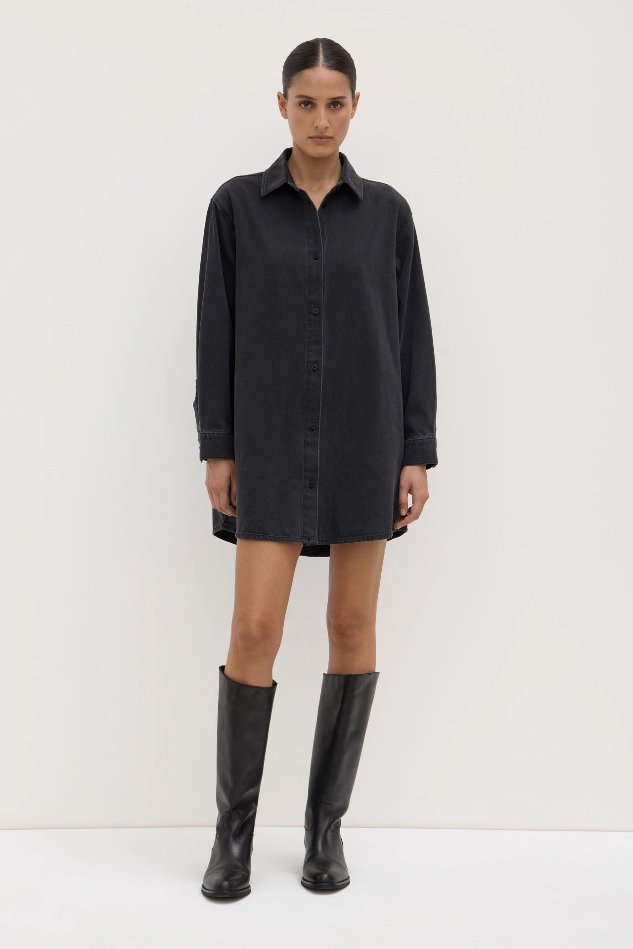 Athena Denim Shirt Dress Comfortable Style
