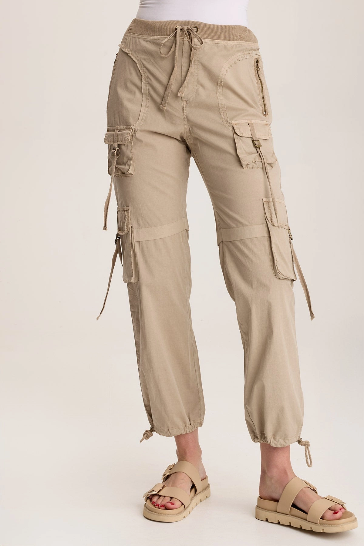 Quick Release Closure Jillit Poplin Cargo Jogger Crop Pant