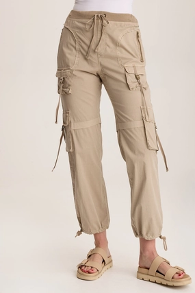 Quick Release Closure Jillit Poplin Cargo Jogger Crop Pant