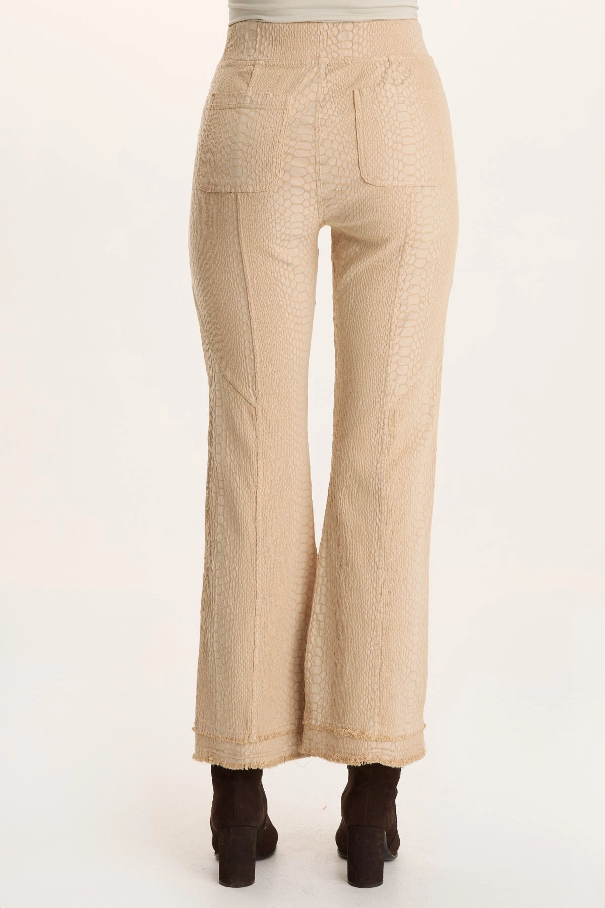 Askell Textured Jacquard Flared Pull-On Pant QuickReleaseClosures