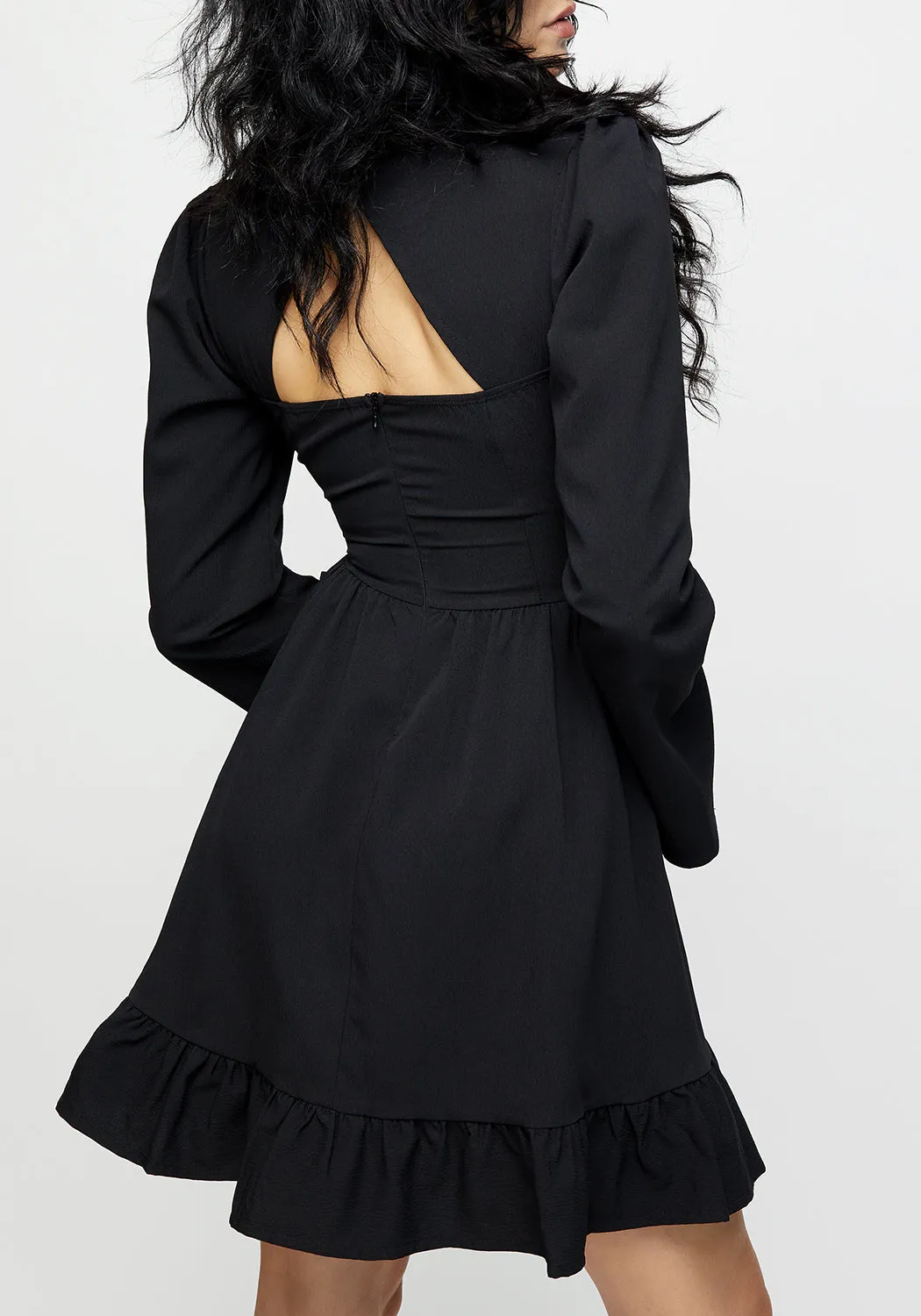 Smooth-Finish Tie-dye Aura Lace Up Mini Dress