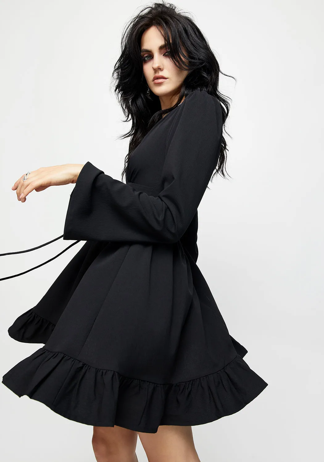 Aura Lace Up Mini Dress Clean Cut