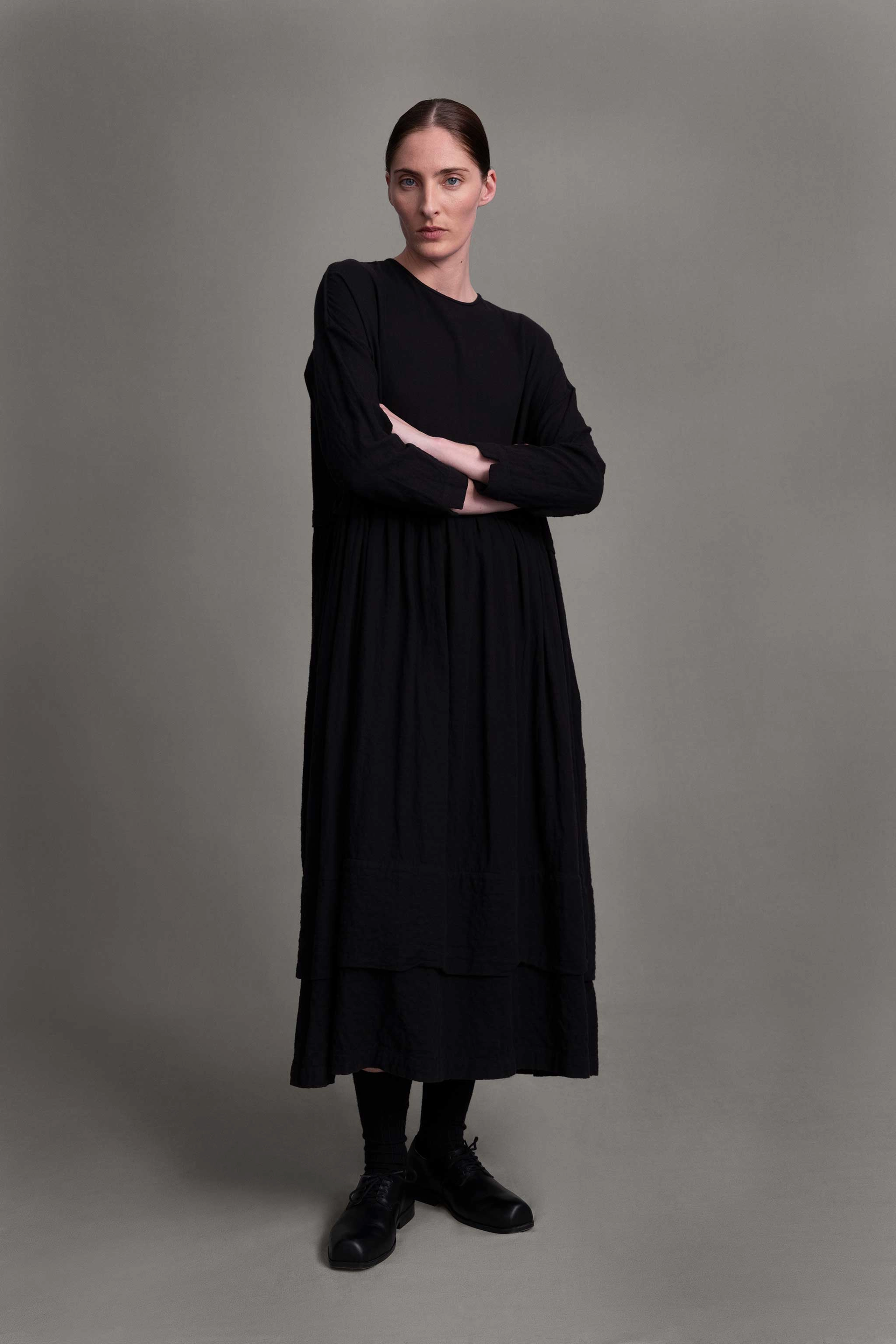 Polished Design THE ARCHIVIST DRESS / WRINKLED TWILL FLINT