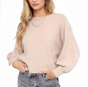 Back To Cozy Sweater In Taupe Premium Comfort Trendy Knit
