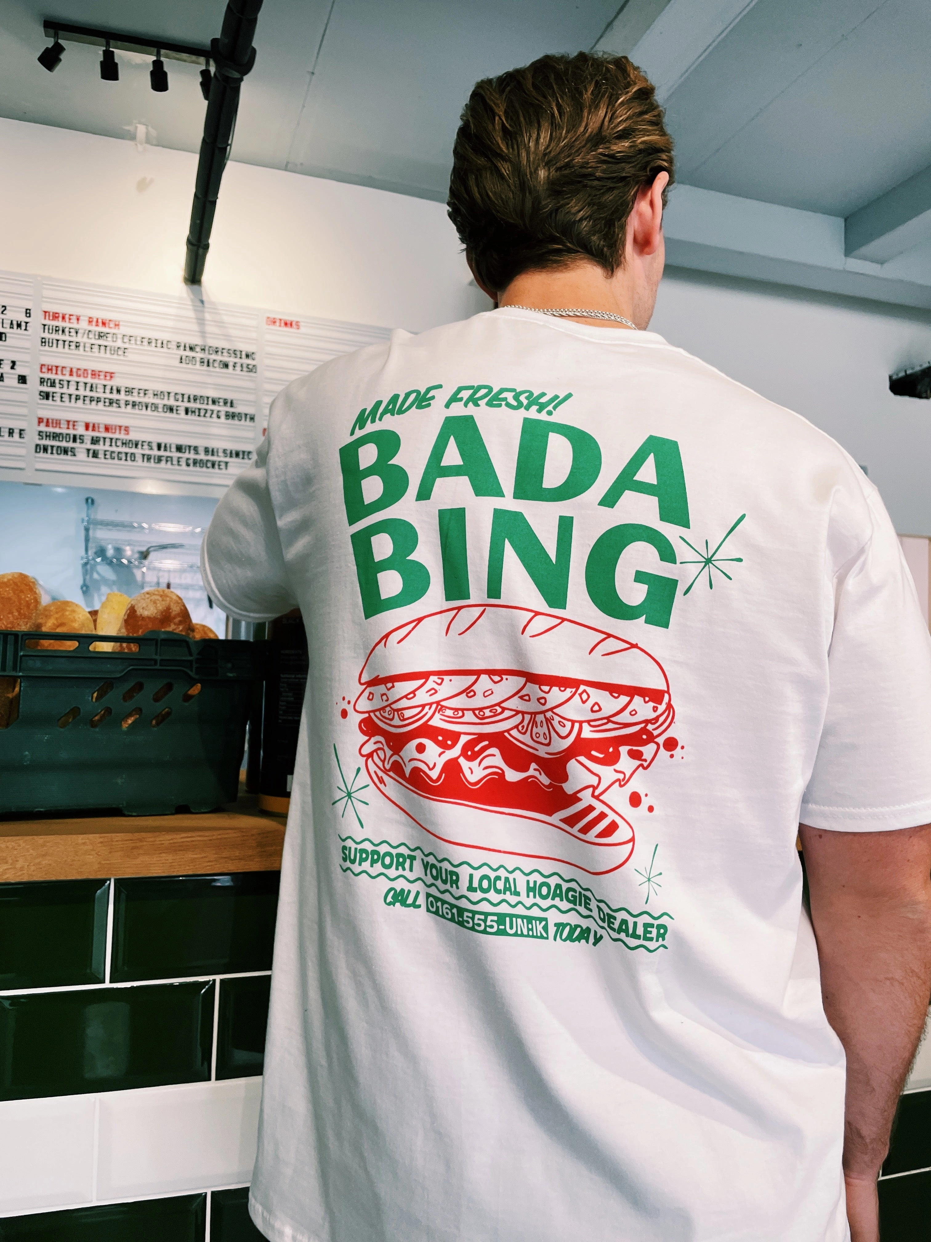 thermal Street Style Trend Bada Bing x UN:IK 'Fresh Hoagie' Tee - White