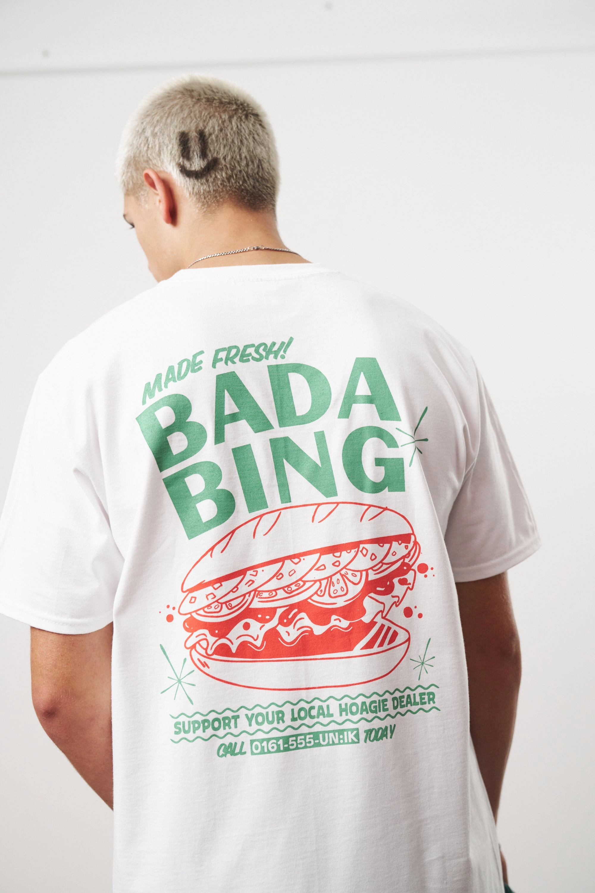 Bada Bing x UN:IK 'Fresh Hoagie' Tee - White hypoallergenic material