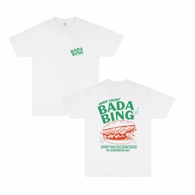Bada Bing x UN:IK 'Fresh Hoagie' Tee - White Lightweight Feel Self Fabric Tape