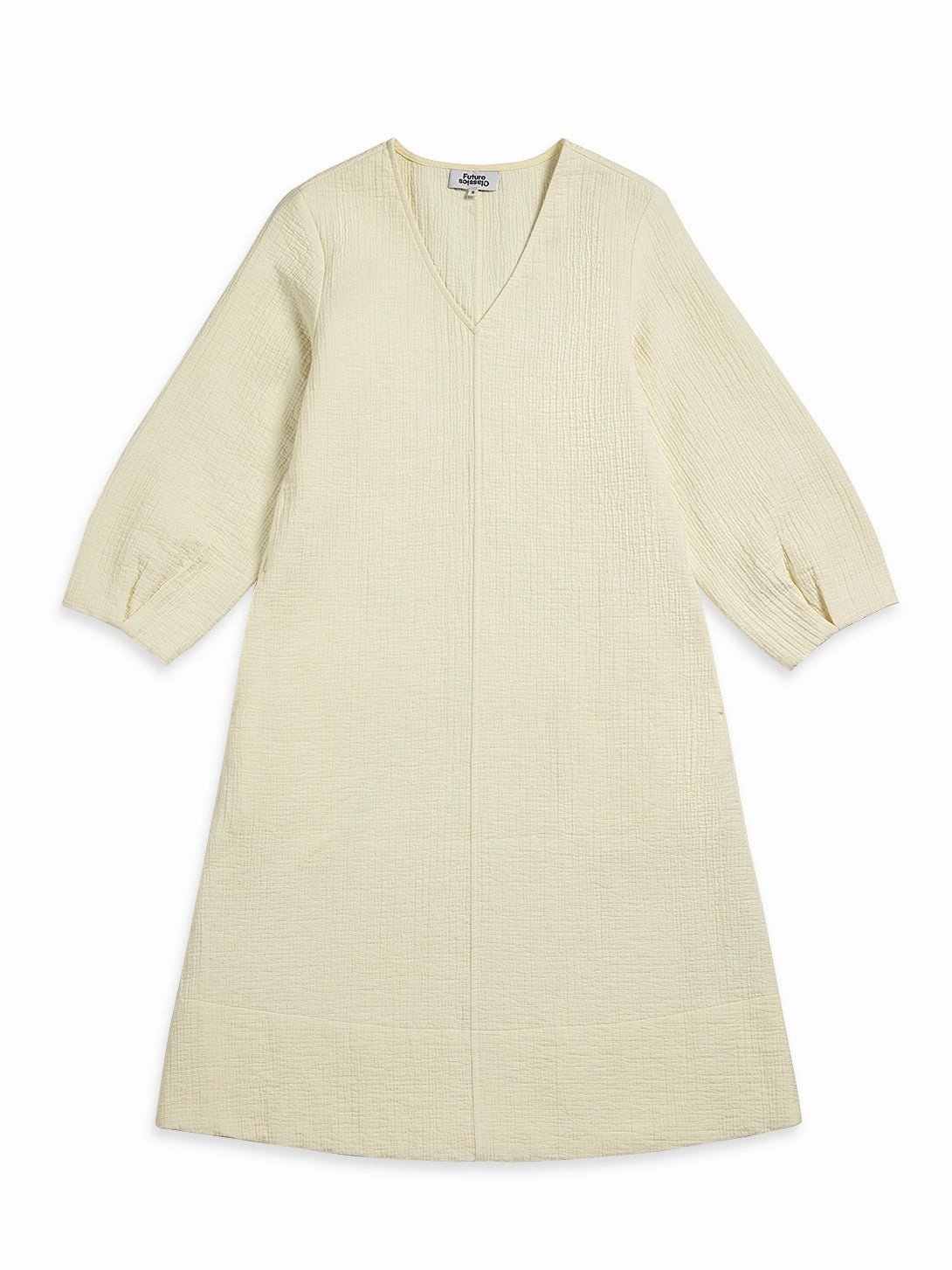 Vibe Style Pleated-Skirt Balloon Sleeve Dress