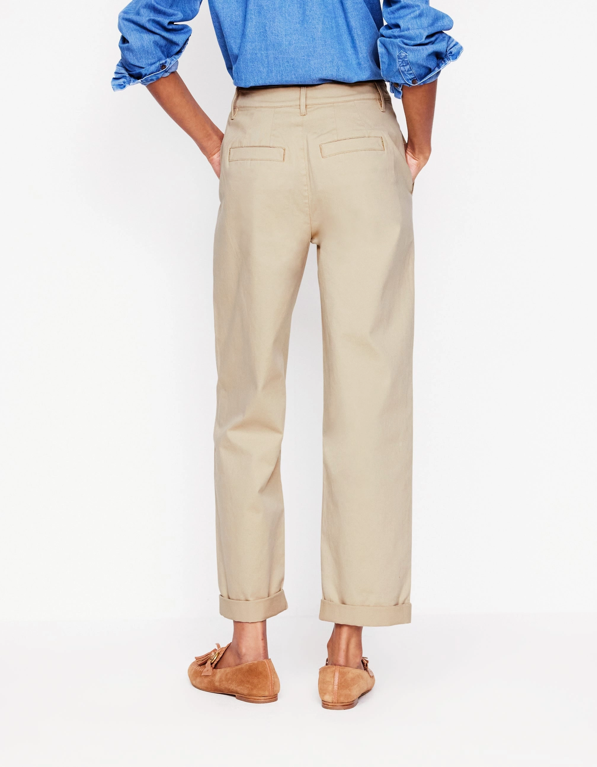 No Ride-Up Barnsbury Chino Trousers-Oatmeal
