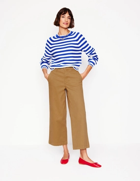 Barnsbury Crop Chino Trousers-Hazelnut Brown Relaxed Waist Outdoor Essentials