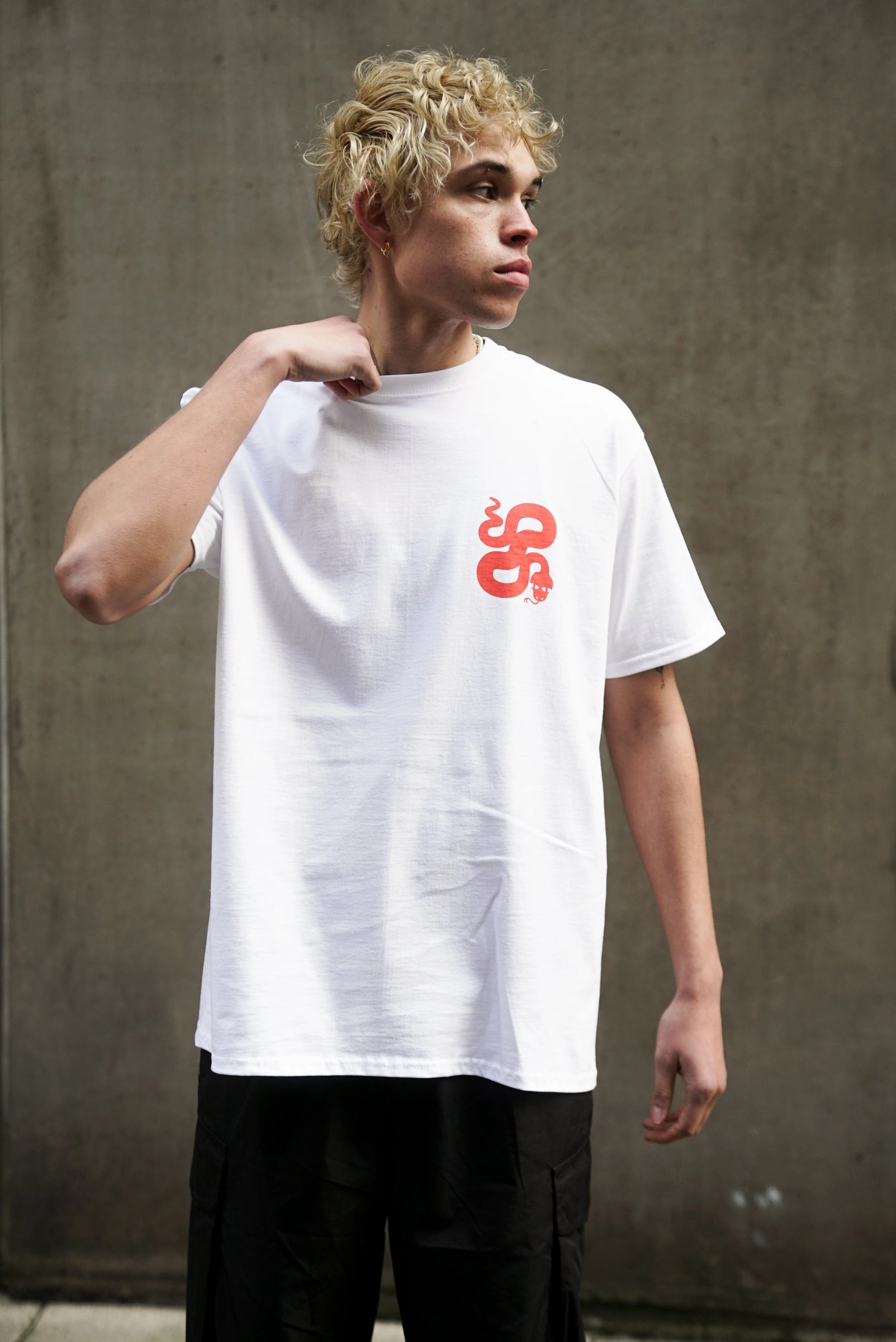 SlimFitDesign KBAR X UN:IK 'Touch At Own Risk' Tee - White