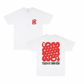 Versatile Fashion Minimalist Apparel KBAR X UN:IK 'Touch At Own Risk' Tee - White