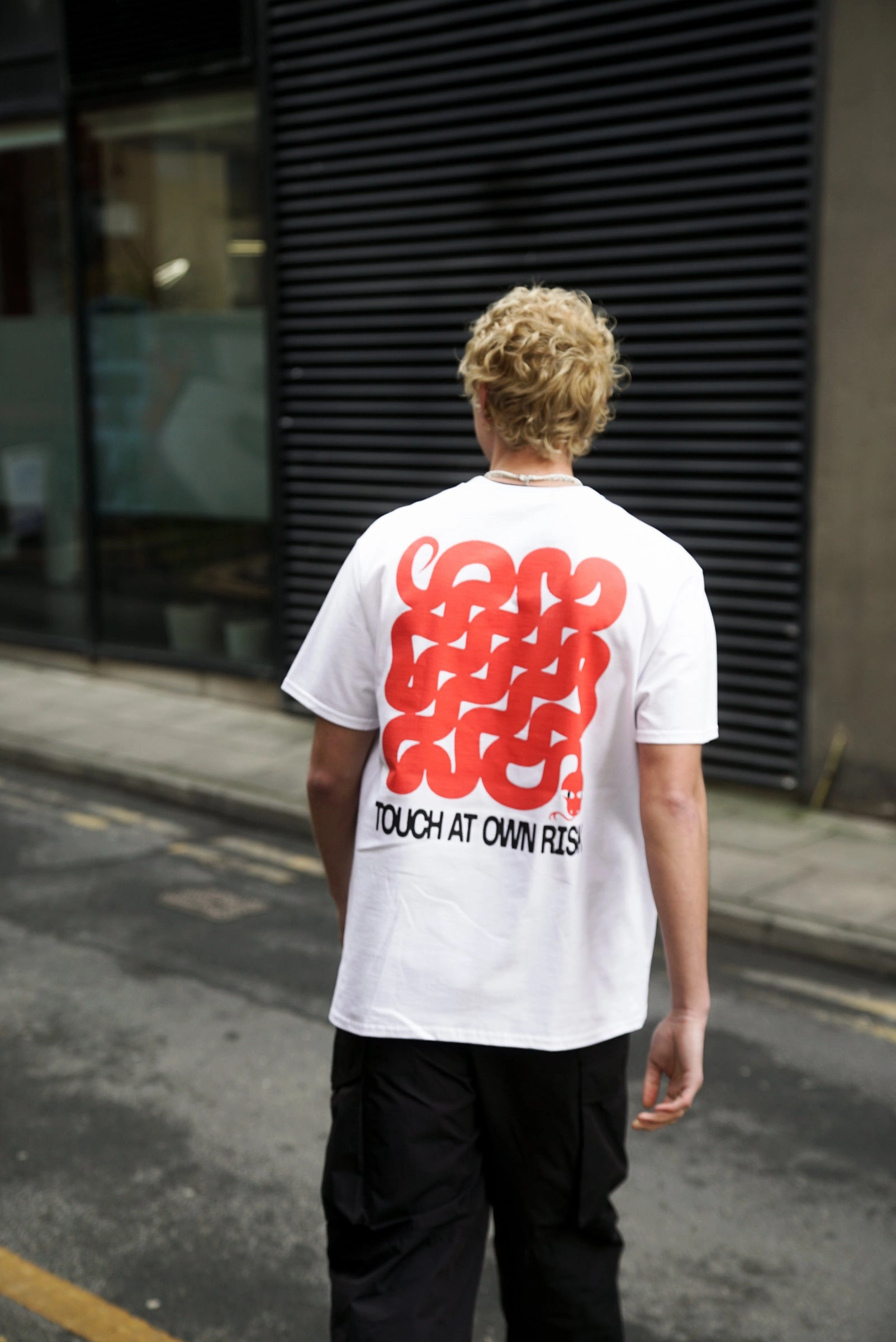 Oeko Tex Certified KBAR X UN:IK 'Touch At Own Risk' Tee - White