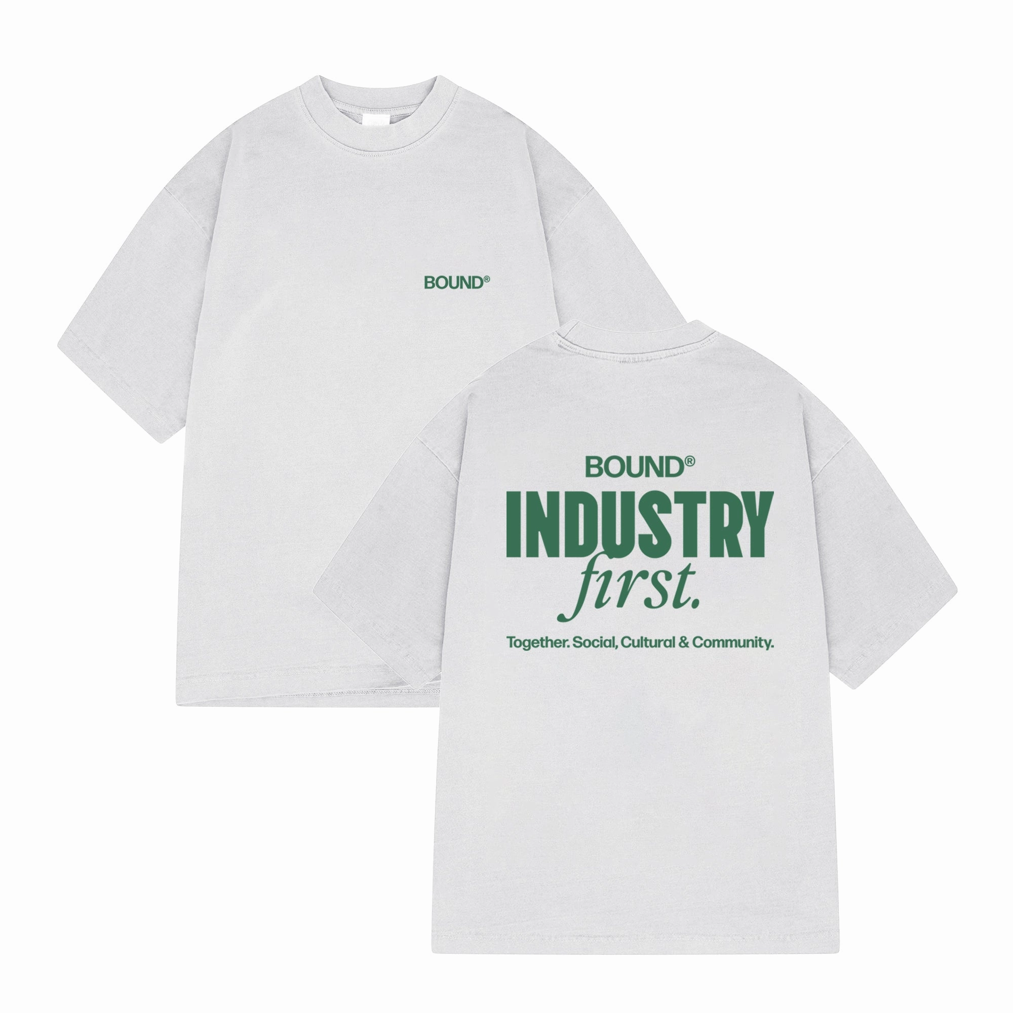 bound Industry First Tee - Washed Light Grey Effortless Daywear Oversized Fit