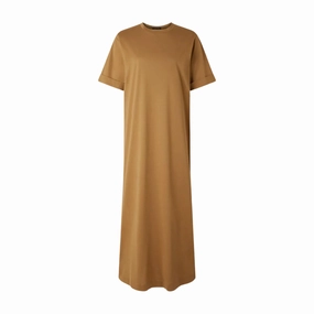Ankle-length Romance Glow Beige Jersey Aude Dress