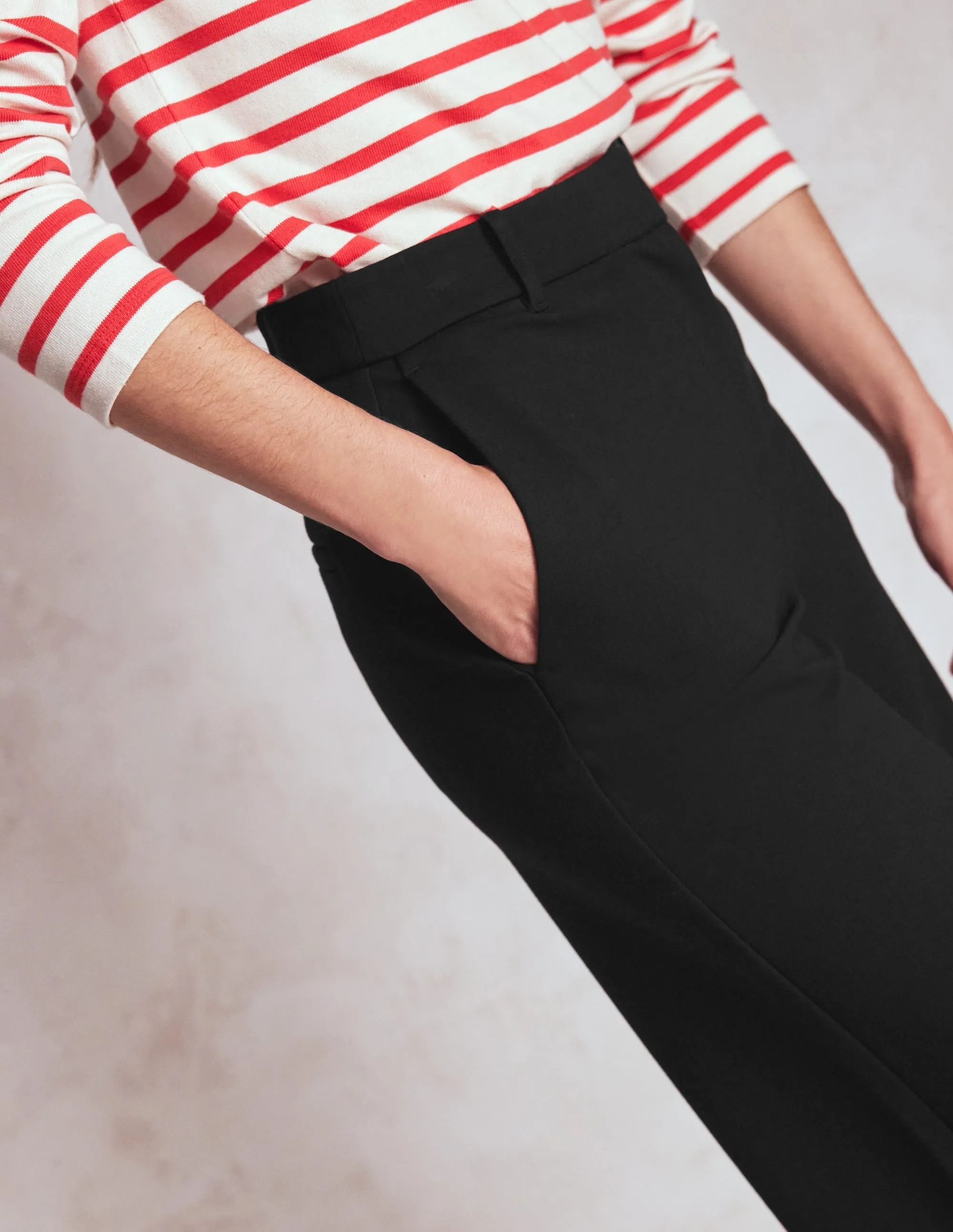 Non Irritating Seams Belgravia Ponte Trousers-Black