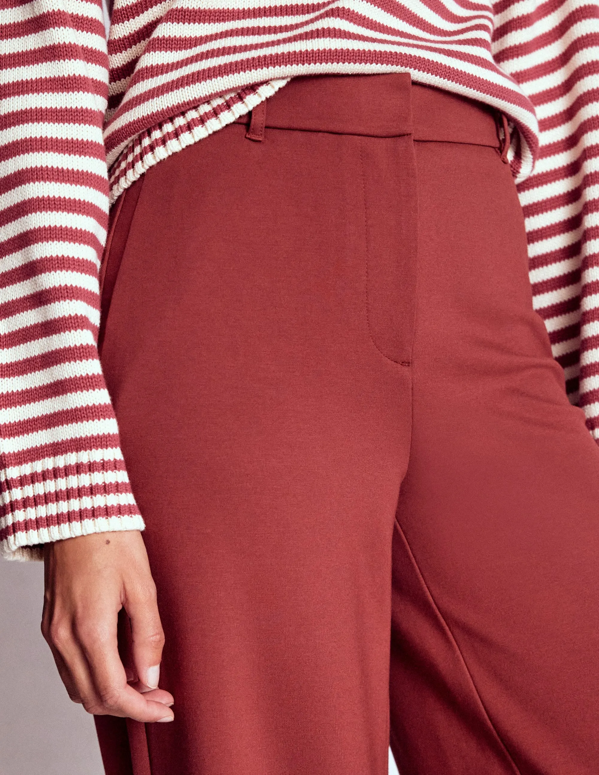 Belgravia Ponte Trousers-Chestnut Quick Pack