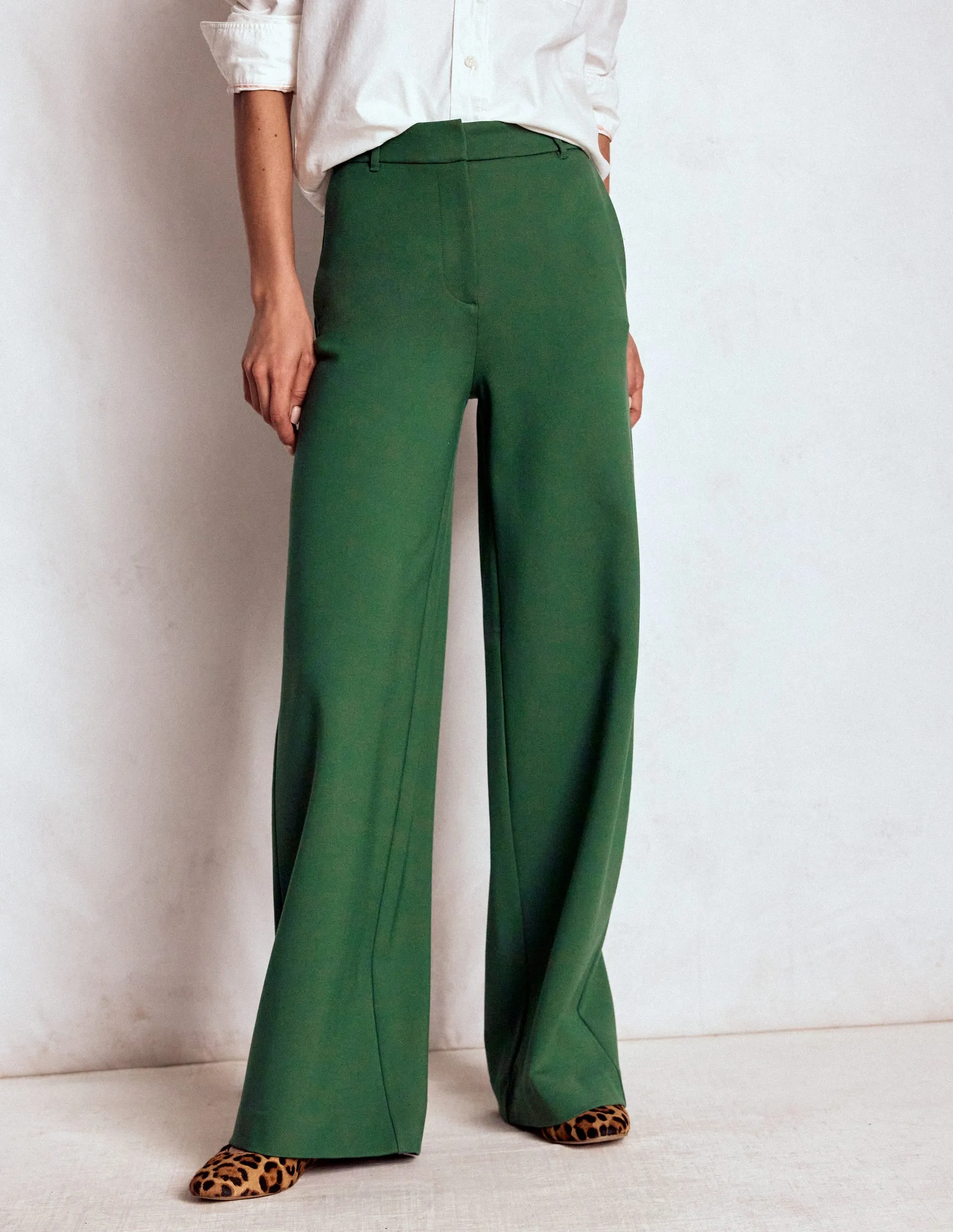 Belgravia Ponte Trousers-Hunter Green DurableBartack Chilly Weather Wear