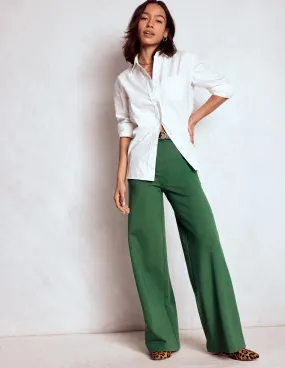 Chilly Day Layers Belgravia Ponte Trousers-Hunter Green