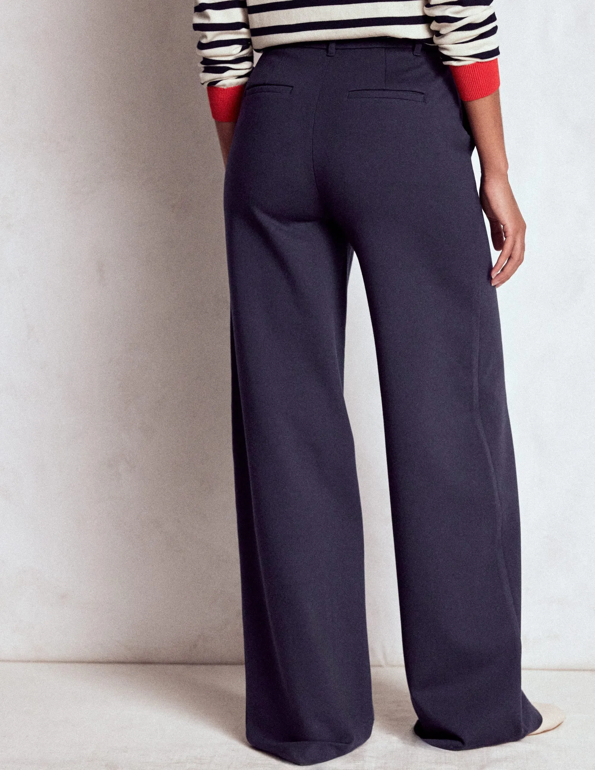 Belgravia Ponte Trousers-Navy Sporty Fit