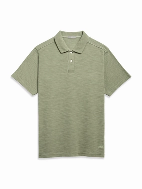 Bennett Slub Waffle Polo Sporty Fashion Spring Summer