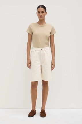 Bermuda Denim Short Wide Leg Opening