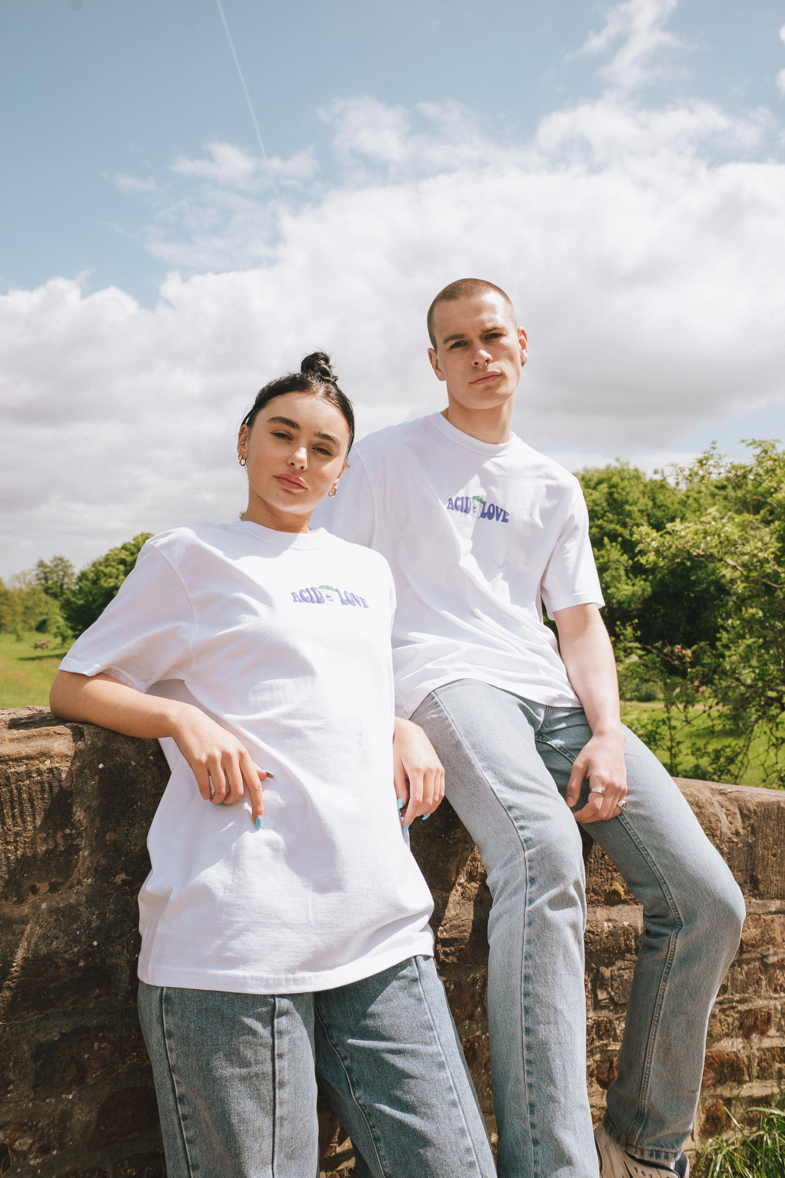 Cozy Wearable Comfy Fit ACID LOVE 0.06 'Journey' Tee - White