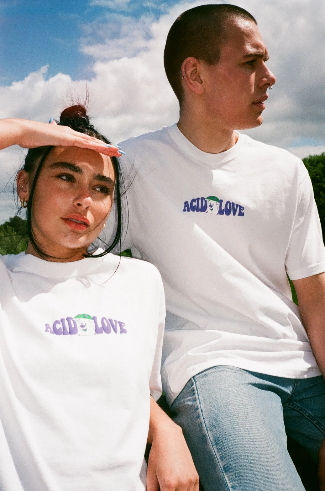 Perfect Layer Cozy and Light ACID LOVE 0.06 'Journey' Tee - White