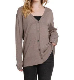 Better Than Your Basic Cardigan In Brown Soft and Warm Winter Layering Look