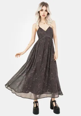 Trend Glow Charming Fit Arnora Chiffon Lace Insert Cami Midaxi Dress