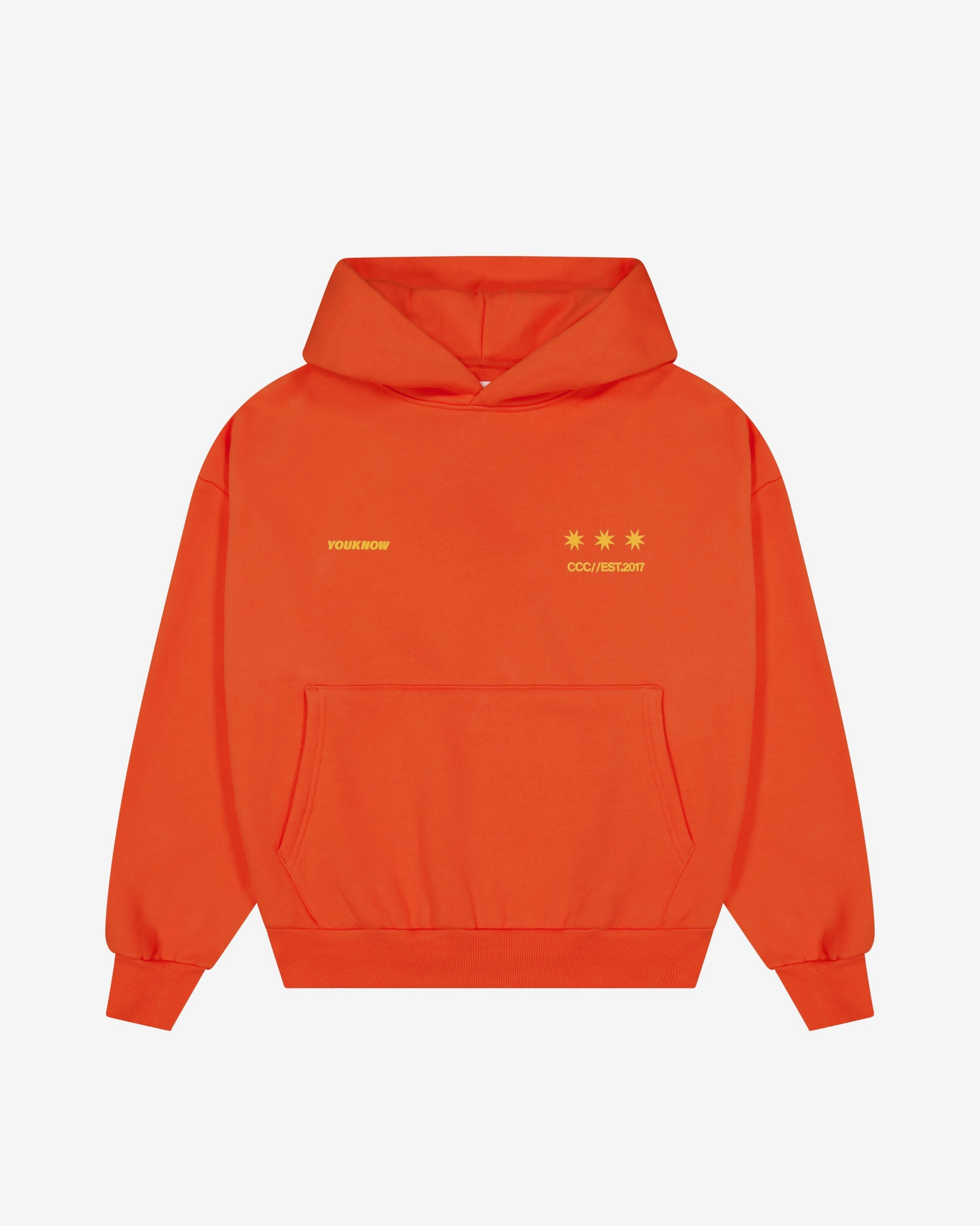 Canadian style Bohemian style Big Back Hoodie | Orange Sherbert