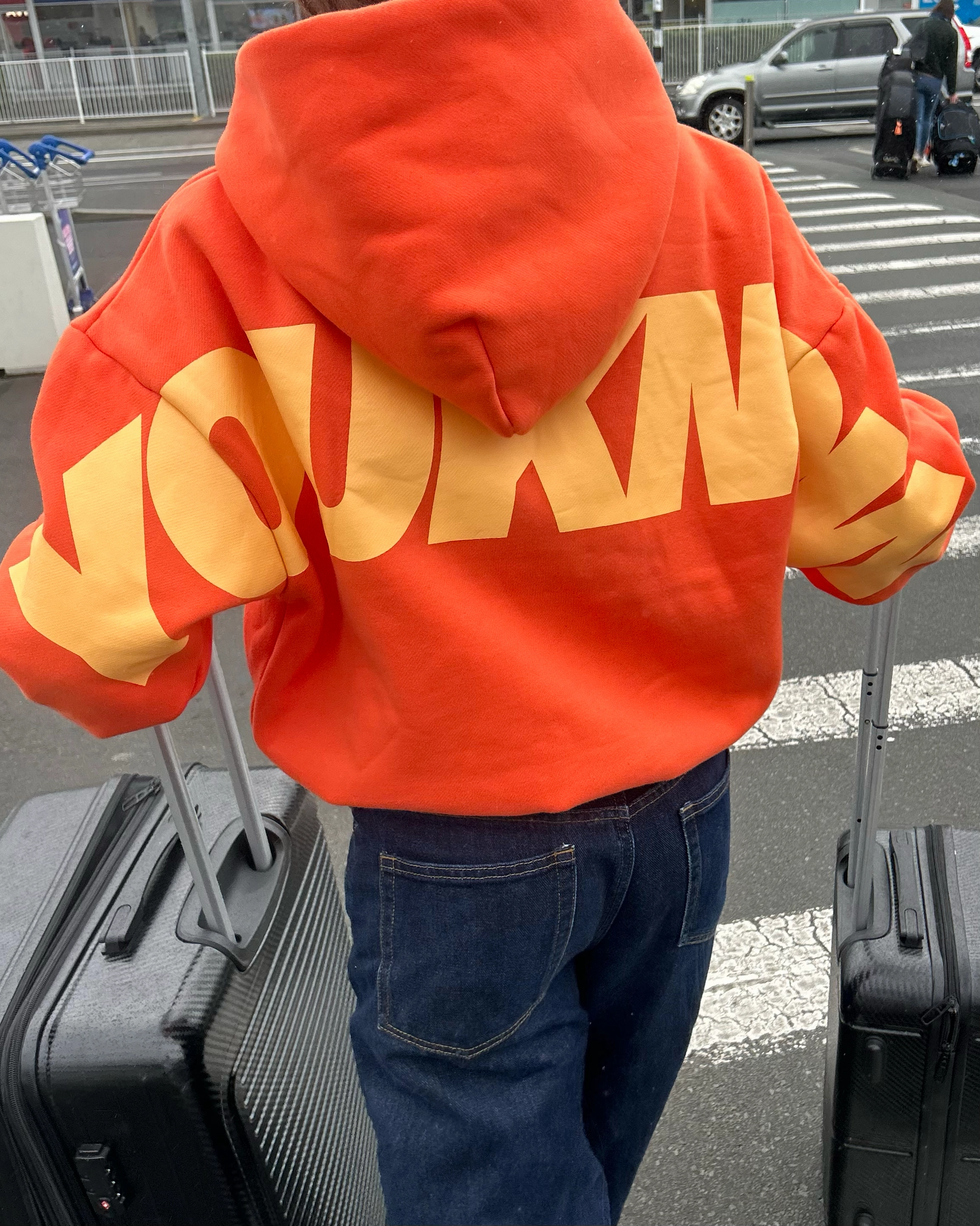 Big Back Hoodie | Orange Sherbert Winter Night Yak like