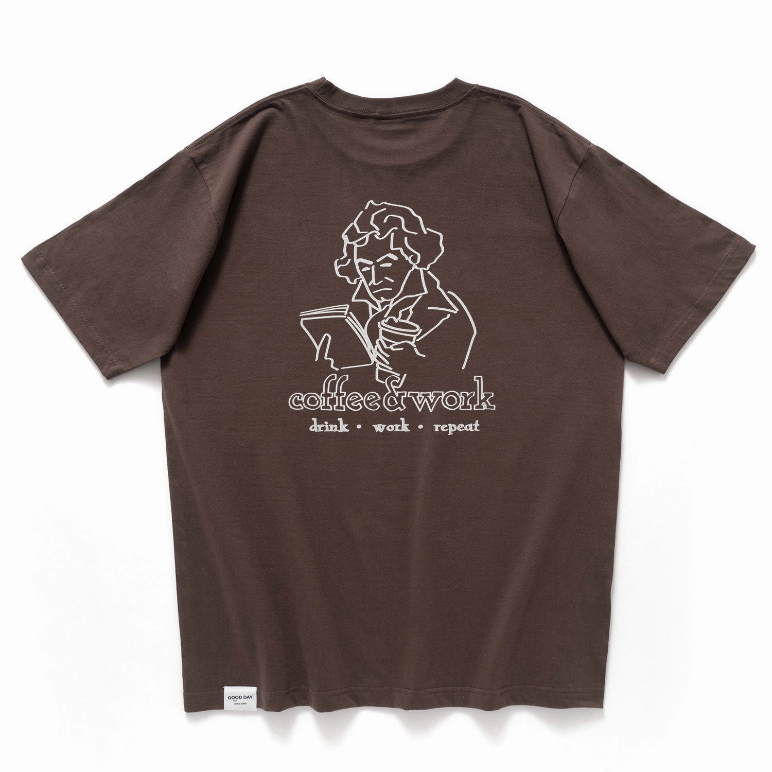 (ZT1247) Coffee & Work Pianist Graphic Tee Bright and Bold Seasonal Layering