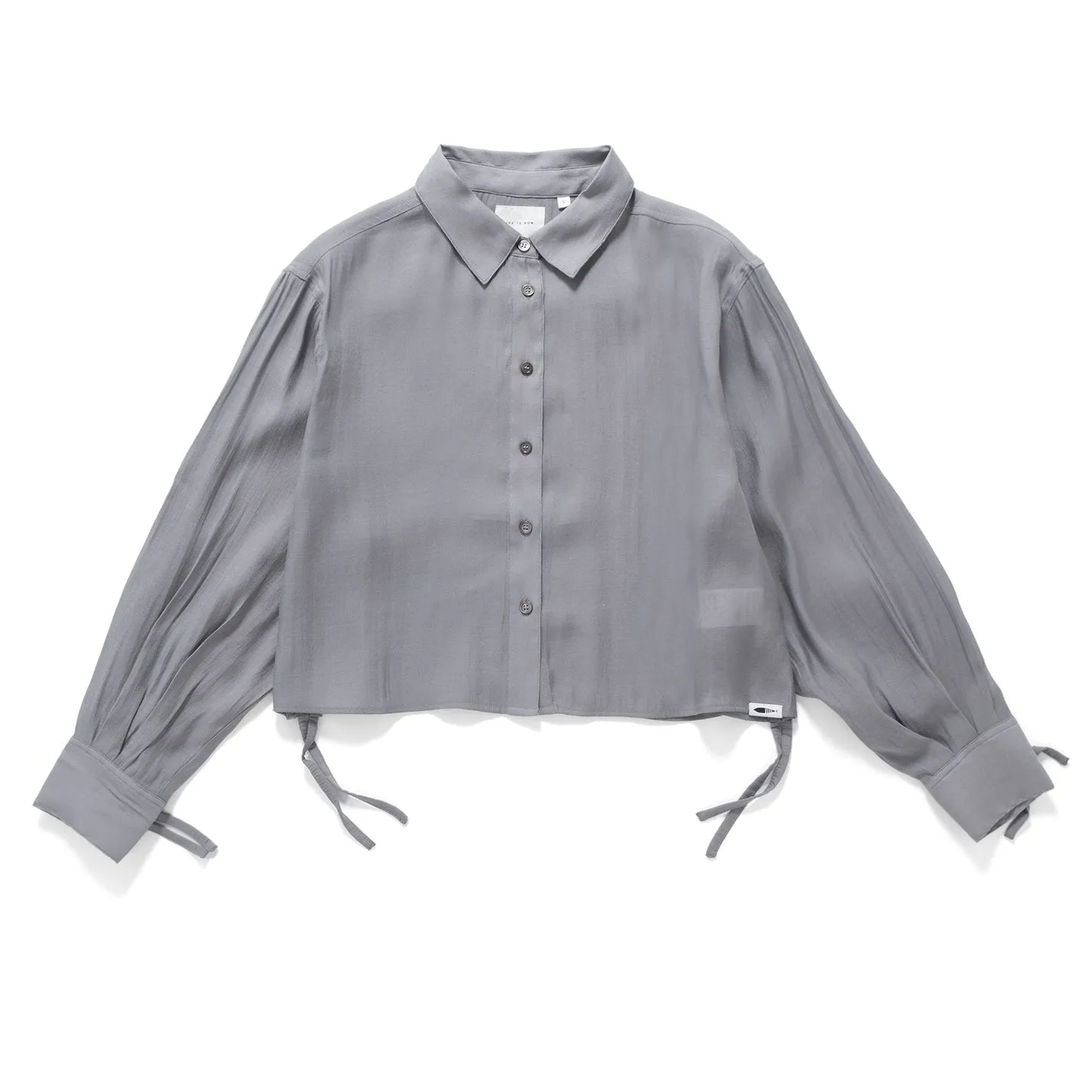 (BL007) See Through Drawstring Blouse Thermoregulating Layer