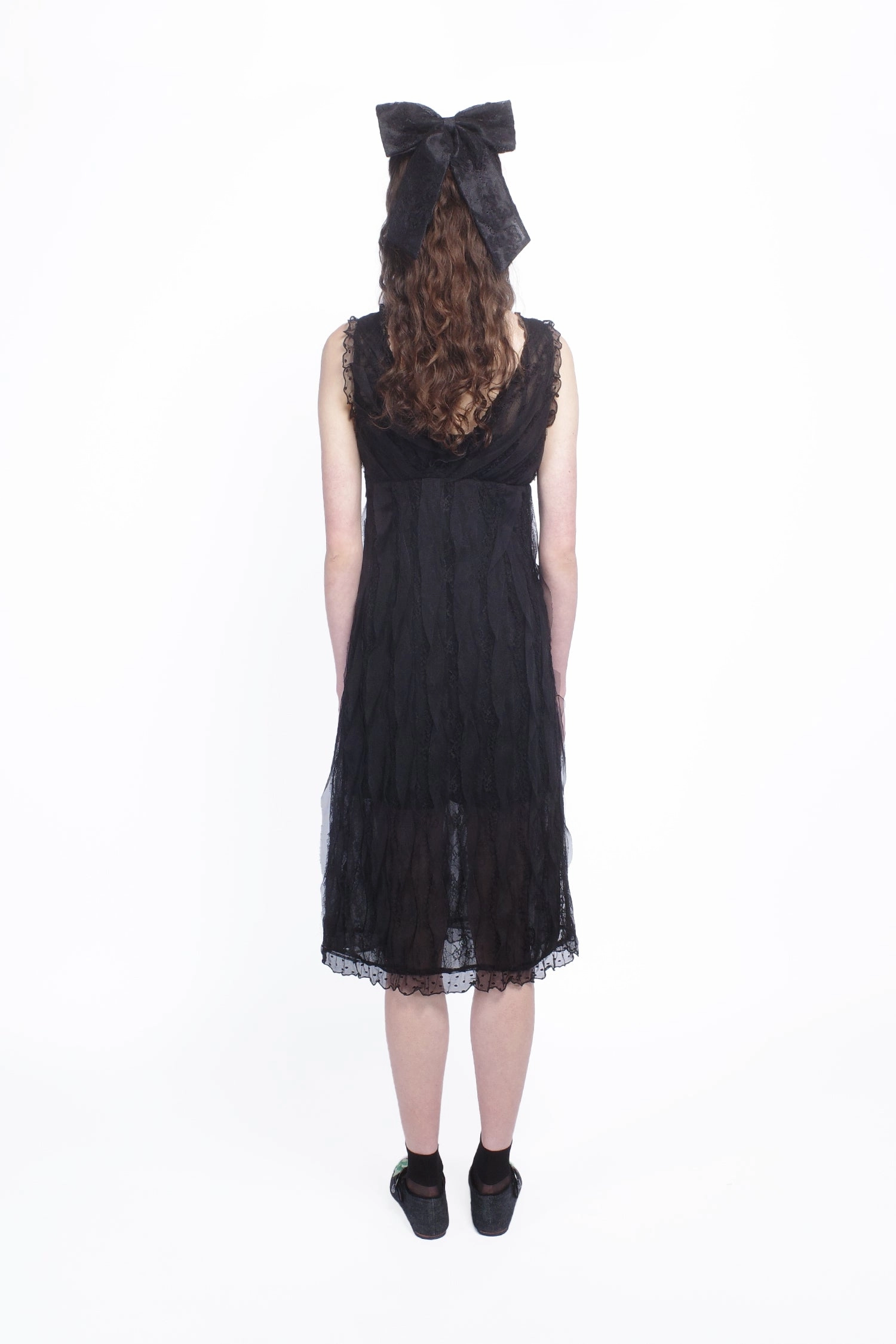 Flowy Layers Flattering bodycon dress Black Combo Sleeveless Lace Dress