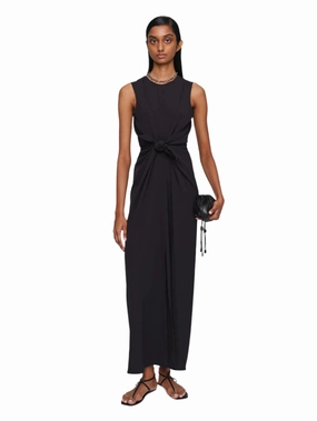 Black Falkland Tri Acetate Dress Easy Movement Versatile Wearable