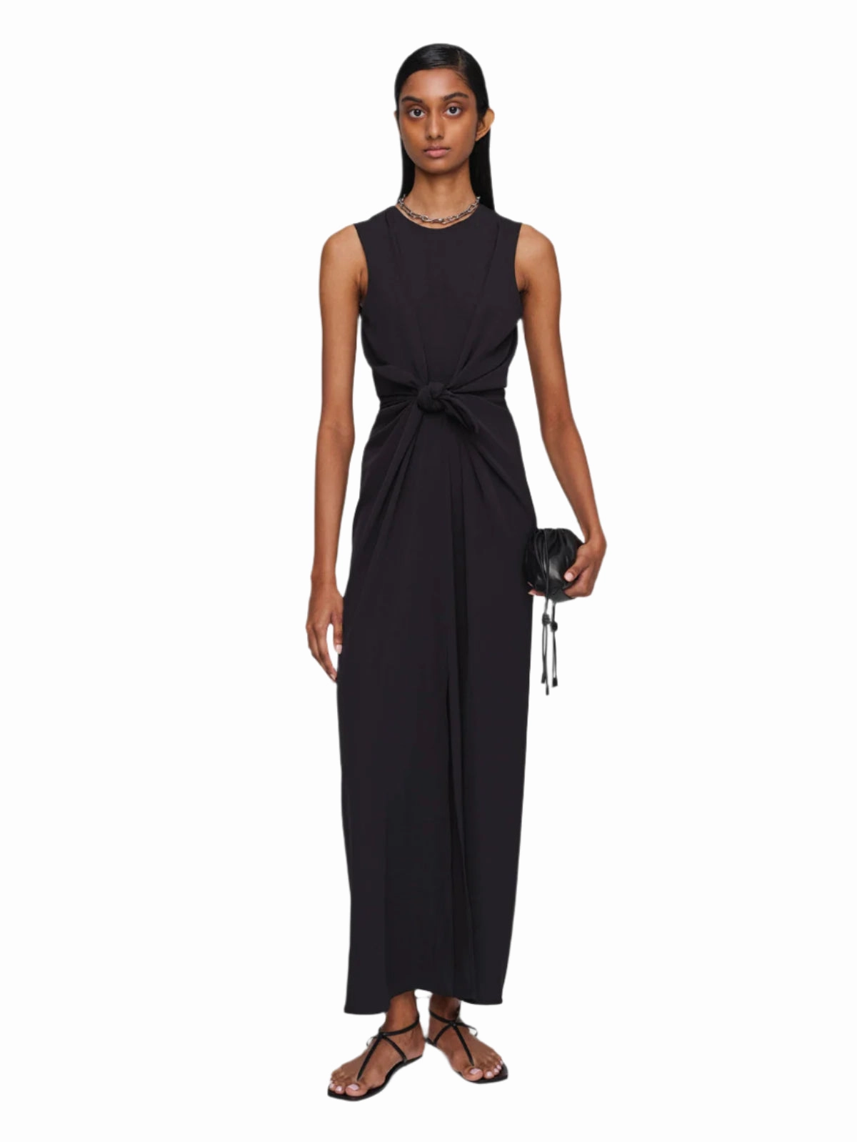 Black Falkland Tri Acetate Dress Easy Movement Versatile Wearable