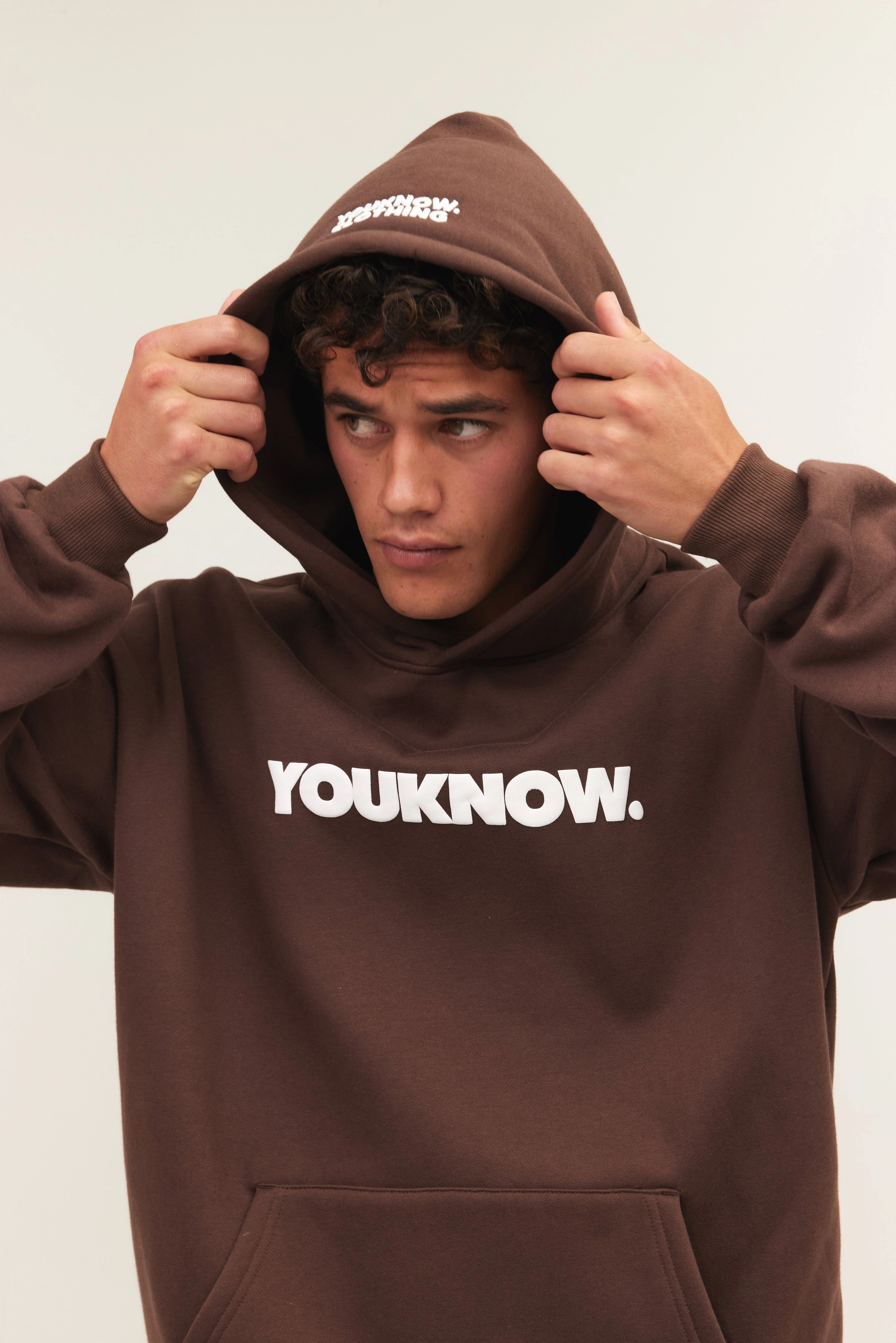 Lounge Comfort BLOCK HOODIE | Brown