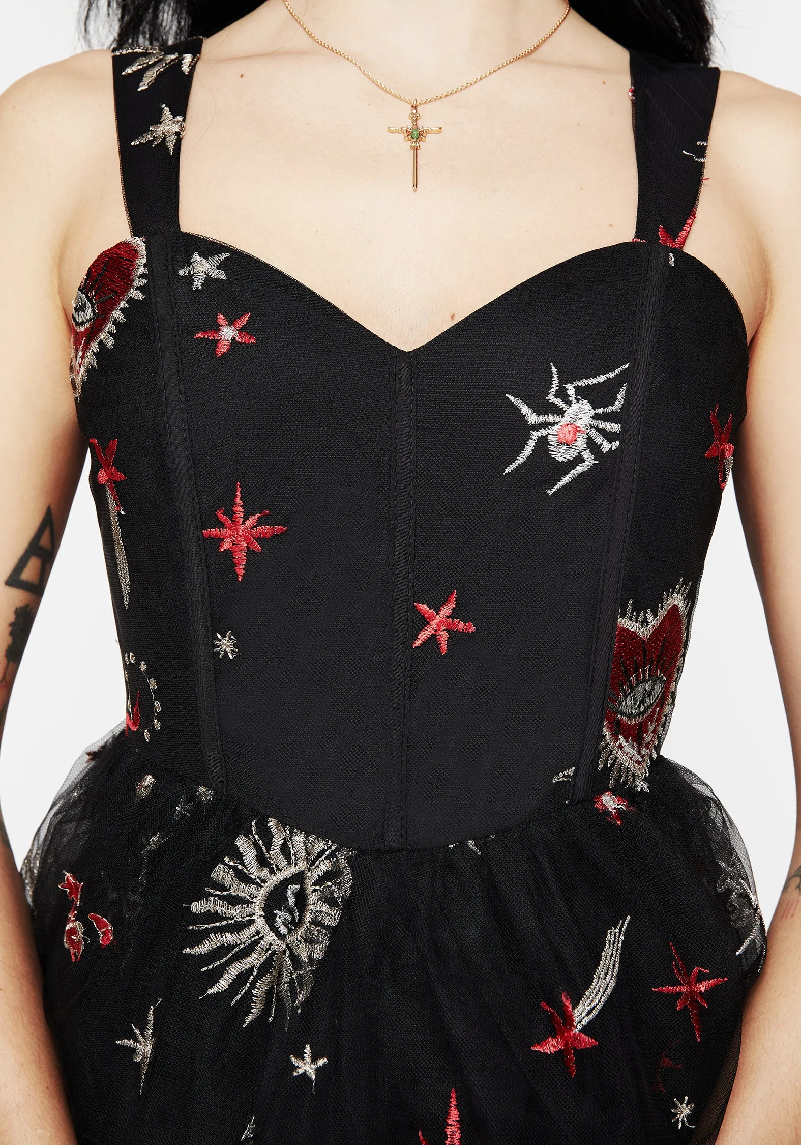 Warm Undertone Trendy Vibes Bloodlust Cami Corset Mini Dress