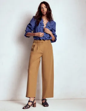 Water resistant coating Chill Ready Bloomsbury Cotton Trousers-Camel