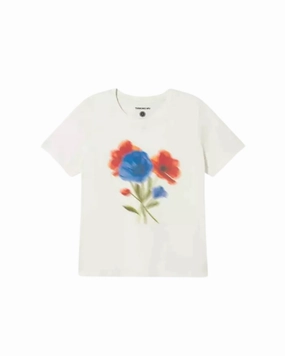 Blurry Flower Ida Short Sleeve Tee Chill Vibe