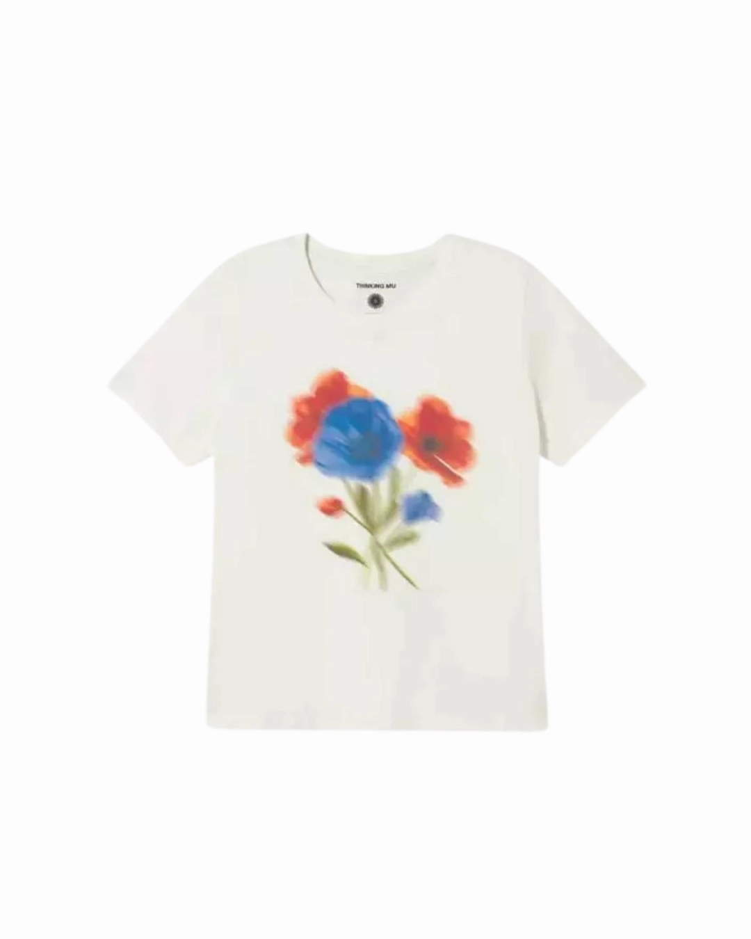 Blurry Flower Ida Short Sleeve Tee Chill Vibe