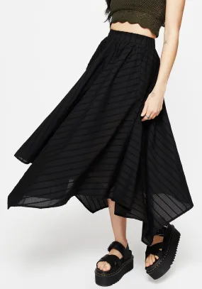Blythe Handkerchief Hem Midaxi Skirt Matte Finish