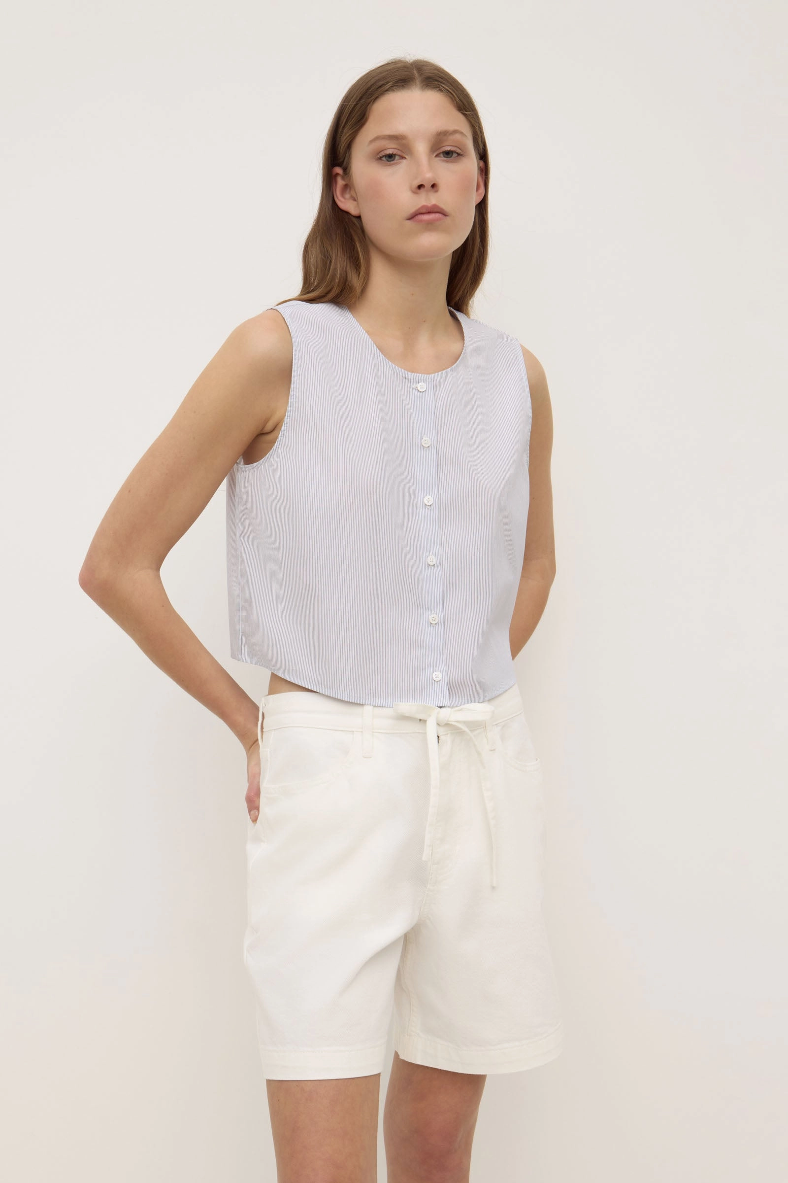 Bobbie Twill Midrise Short Sport Layer tank top