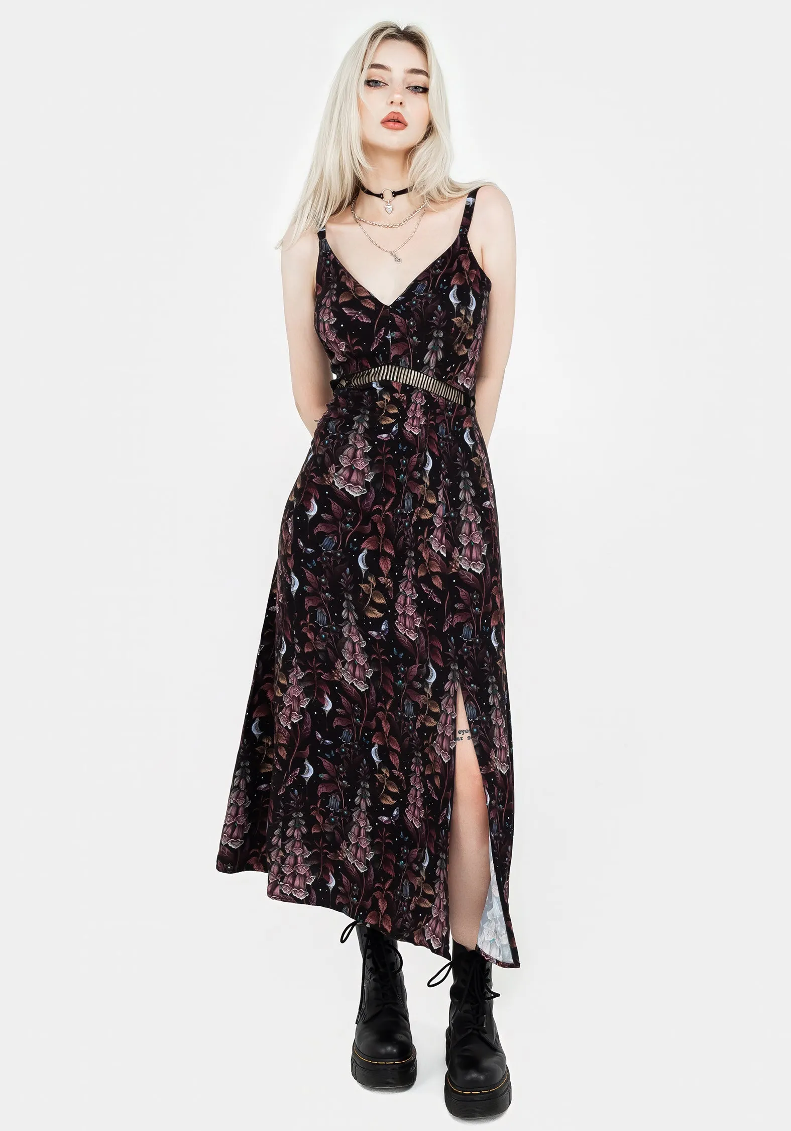 Silky Movement Petite Chic Foxglove Midaxi Cami Dress