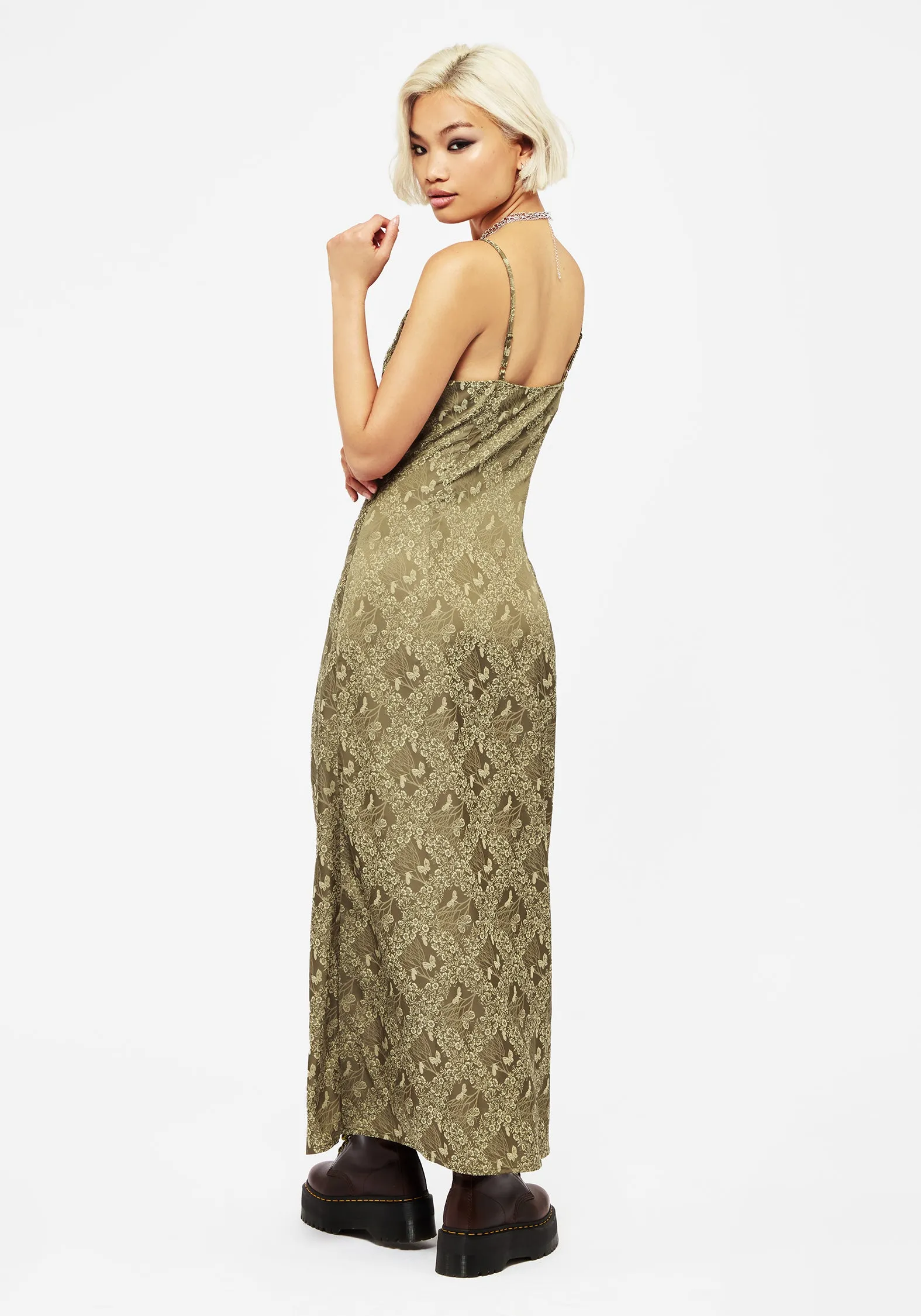 Perfectly Crafted FlexibleClosure Yara Floral Print Button Up Maxi Slip Dress