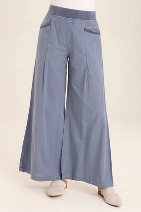 Lightweight Fabric Slim Wear Design Terri Wide Leg High-Waist Pant