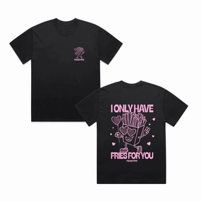 Pomme Frite 'Fries For You' Tee - Black Day-to-Night Look