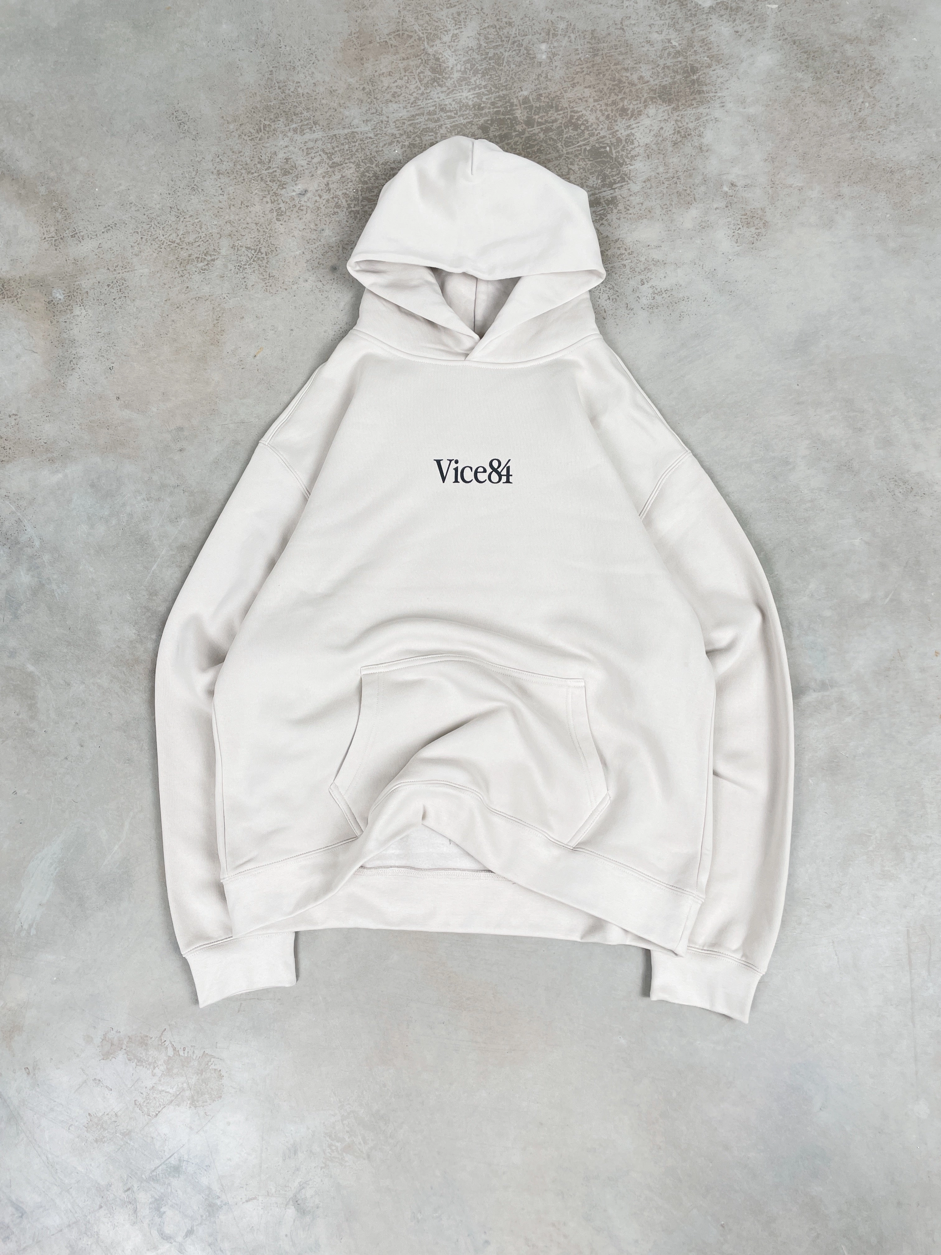 Recycled Material Matted look Vice 84 Premium Hoodie & Jogger Set - Bone